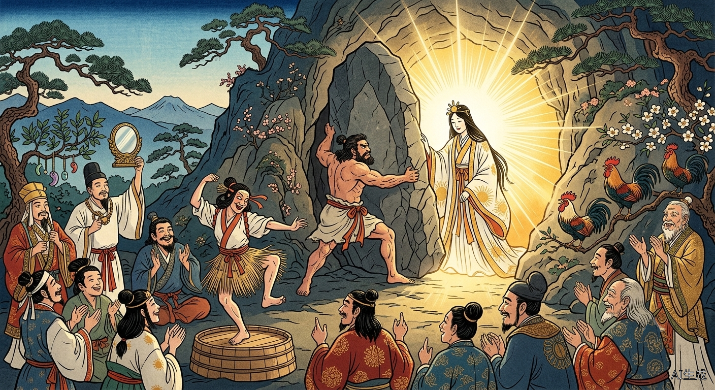 天照大神与天岩户