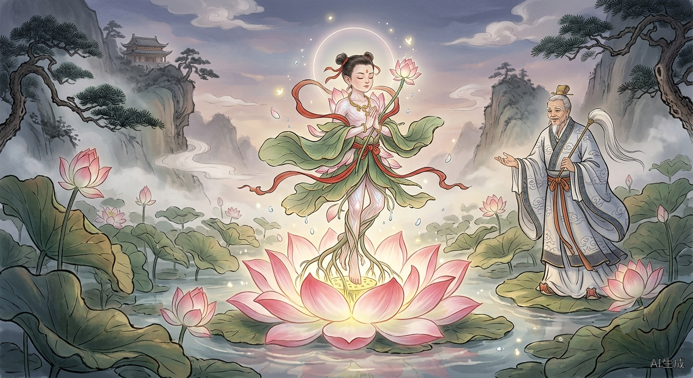 哪吒莲花化身